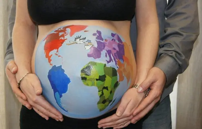 belly painting